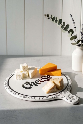 Cheese Keraart Peynir Sunum Tabağı 26 Cm Çok Renkli