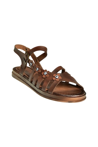Fox Shoes U390903103 Kahverengi Hakiki Deri Kadın Sandalet Kahverengi-hakiki Deri