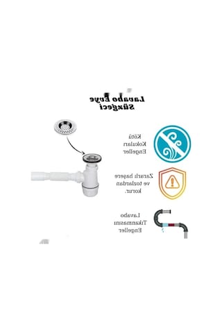 2'li Pratik Lavabo Süzgeci Seti, Metalik, 8 Cm 0.2mm Kenar Kalınlığı