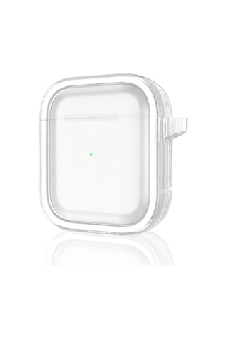 Apple, Uyumlu AirPods 4 4.nesil Shiny Şeffaf Kılıf - Beyaz