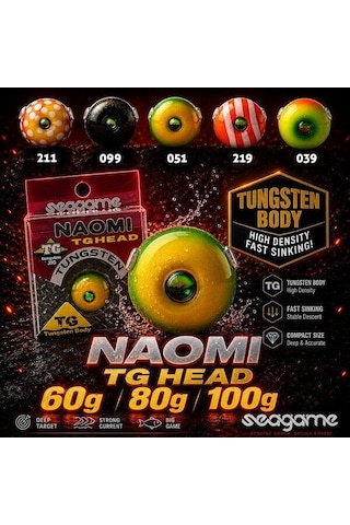 Seagame Naomı Tg Head 60g Tai Ruber Slider 051 Green Gold