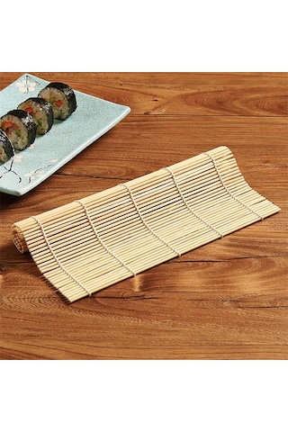 Pratik Suşi Haddeleme Rulo Bambu Malzeme Mat Makinesi Ve Pirinç Kürek Seti