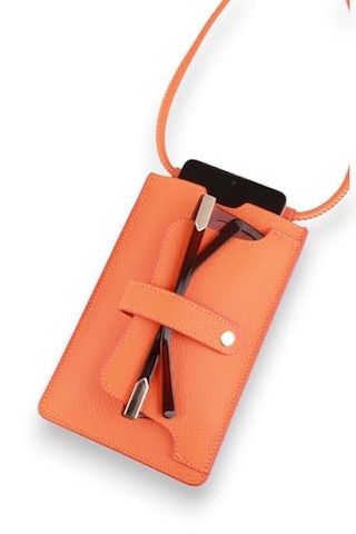Hakiki Deri Kadın Cüzdan, Turuncu Kadın Cüzdan, Kartlık Turuncu