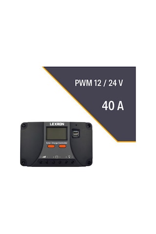Lexron 40 Amper 12/24V Solar Pwm Şarj Kontrol Cihazı