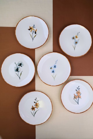 Tabak Evi Porselen Azelya Karma Pasta Tabağı Seti 19,50cm 6 Kişilik 6 Parça Çok Renkli