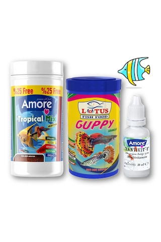 Lepistes-melek-plati-moli Balık Yemi 125ml, Guppy 100ml, Vit