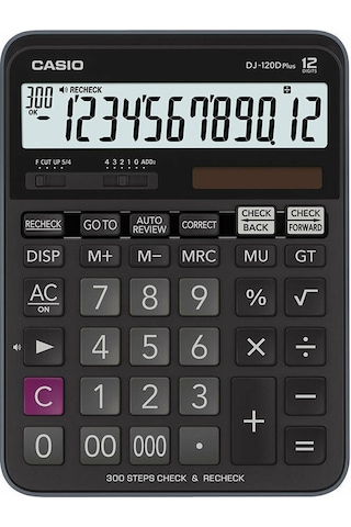 Casio DJ-120D Plus 12 Hane Hesap Makinesi