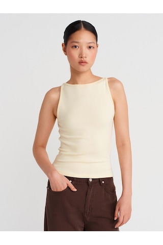 Dilvin 21048 Halter Yaka Top-açık Sarı Açık Sarı