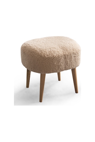 Barel Yuvarlak 4 Ayaklı Çok Amaçlı Puf Bej Bej