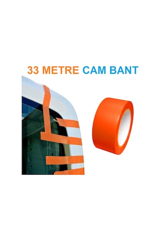 Çarşı Han Turuncu Cam Montaj Bandı 45mm Pvc Tamir Bandı 30m