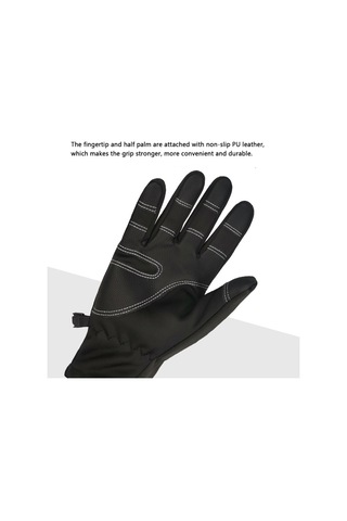 Su Geçirmez Eldiven Tüm Parmaklar Dokunmatik Ekran Naylon Fermuar Sıcak Kabartma Sporları Koşu Dğ. Bisikletçi Ekipmanları 57201713 Siyah