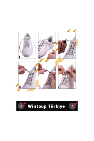 Wintoup Çocuk Genç Yetişkin Şık Klipsli Manyetik Lastikli Pratik Mıknatıslı Ayakkabı Bağcığı 100 Cm 2 Çift Çok Renkli