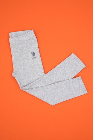 U.s. Polo Assn. Kız Çocuk Açık Gri Melanj Tayt 50316890-vr091 Acık Grı Melanj