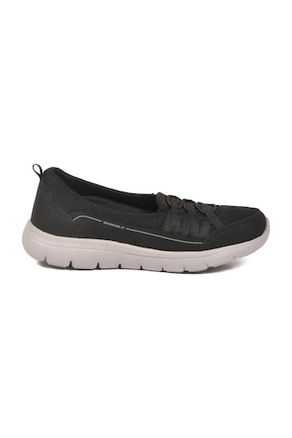 Walkway Siyah Buz Fileli Hafif Esnek Kadın Günlük Yürüyüş Ve Spor Ayakkabı Bst-1009 G Siyah-buz