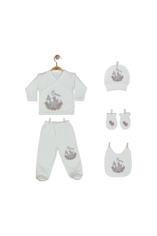 Pia Baby Gl 2203 İsme Özel Yastık Zıbın Set Krem