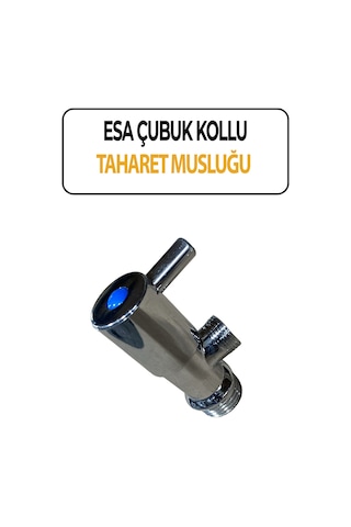 Pirinç Taharet Ara Musluk 1/2'' X 3/8'' Krom Kaplama Çubuk Kollu Diğer