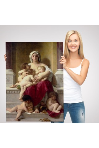 Yetiştirme Yurdundaki Kadın Ve Çocuklar Duvar Tablosu William-adolphe Bouguereau-6147 50 X 70