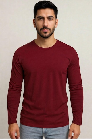 Axxel Erkek Bordo Uzun Kollu T-shirt-d240 Bordo