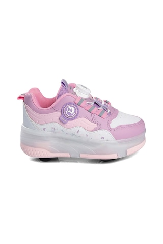 Tuğba Ortopedi 0703 Çocuk Işıklı Tekerlekli Sneaker Lila