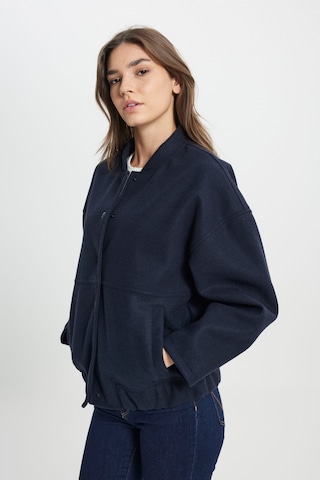 Loose Fit Rahat Kesim Lacivert Şişme Mont Lacivert