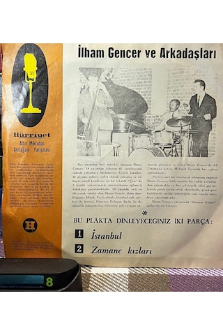 İlham Gencer İstanbul / Zamane Kızları 45'lik Plak - Hürriyet Altın Mikrofon 1965