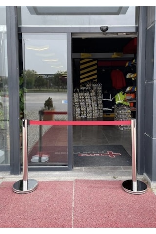 2 Adet Krom Şerit Bariyer 3mt , Yönlendirme Bariyeri, Şerit Bariyer, Protokol Bariyeri