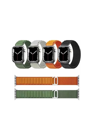 Apple Uyumlu Watch 10 Serisi 46mm Redclick Krd74 Metal Toka Hasır Kordon