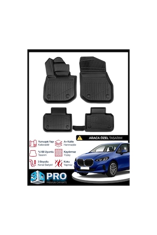 Bmw 2 Serisi U06 Active Tourer 3d Havuzlu Paspas 2021 2022 2023 2024 Model Kokusuz