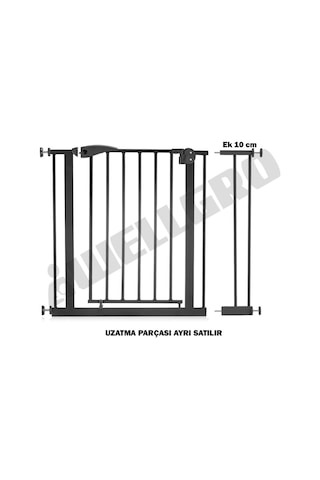 Wellgro Bebek Güvenlik Kapısı 10 CM Uzatma Siyah