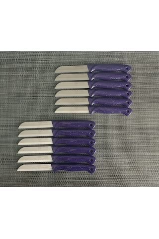 Solingen Meyve Bıçağı Simli Mor 12'Lİ Mor