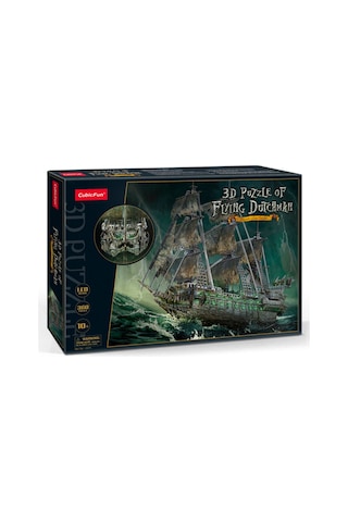 Uçan Hollandalı Korsan Gemisi 3d Puzzle 360 Parça Led işık