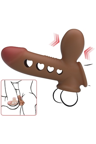 Lilitushop Hava Yastıklı Premium Melez Renk Silikon Penis Kılıfı