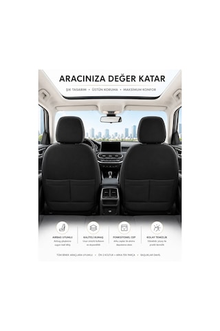 Fiat Egea Sedan 2015 Sonrası Uyumlu Oto Koltuk Kılıfı Tam Set Airbag Uyumlu 4 Mevsim Cotfit Serisi 38906277
