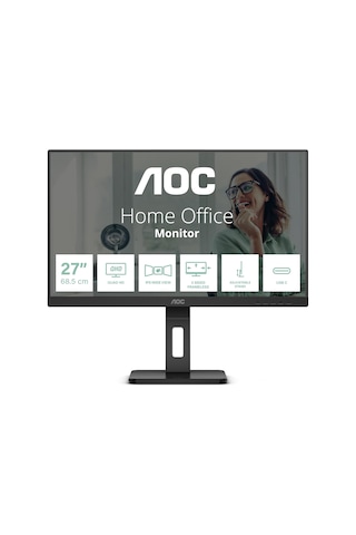 Aoc Q27P3CW 27" 4 ms 100 hz 2k Quad HD Ips Pivot Kameralı Monitör Ölü Pixel (Teşhir)