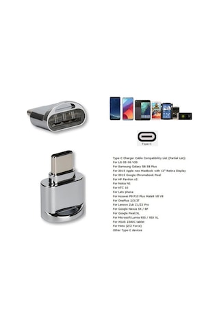 4477 Usb Type C To Micro Sd Otg Kart Çevirici Dönüştücü Adaptör