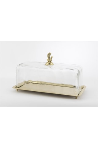 Mikasa Moor Gold Dik Cam Kapaklı Sunumluk 35x17x20cm Gold