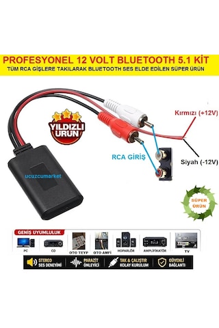 Bluetooth Kablosuz Bağlantı Adaptörü Aux Girişi Olmayan Tüm Araçlar Için