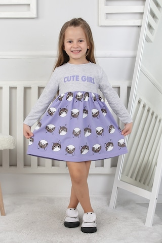 Kız Çocuk Elbise Cute Girl Lila