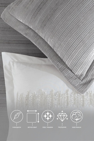 Elart Luxury Çeyiz Paketi Gri 11 Parça Gri