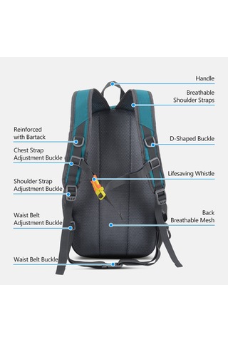 Weikani Açık Bisiklet Yürüyüş Sırt Çantası Suya Dayanıklı Seyahat Turuncu