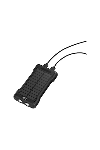 Pr290 10000mah Type-c Ve Lightning 4 Dahili Kablolu Güneş Enerjili Powerbank Taşınabilir Şarj Beyaz