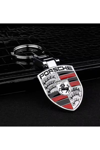 Silver Metal Premium Anahtarlık Pors Che Uyumlu Anahtarlık