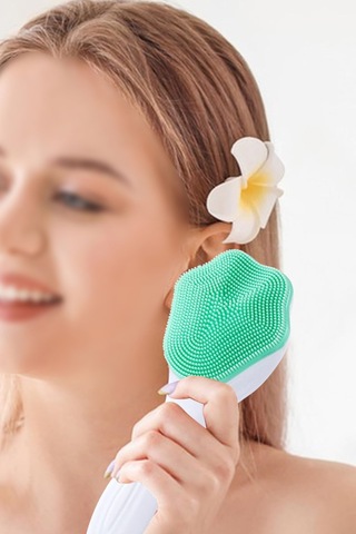 Yüz Masaj Cilt Temizleme Peeling Fırçası Büyük Boy Silikon Cilt Temizleme Rahatlatma Aleti