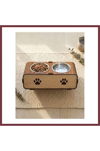 Storeşahin Özel Tasarım Fusion Mdf İkili Mama Kabı Shn0720