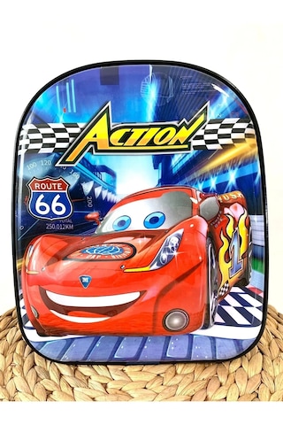 Cars Desenli Su Geçirmez Anaokulu/kreş Okul Sırt Çantası