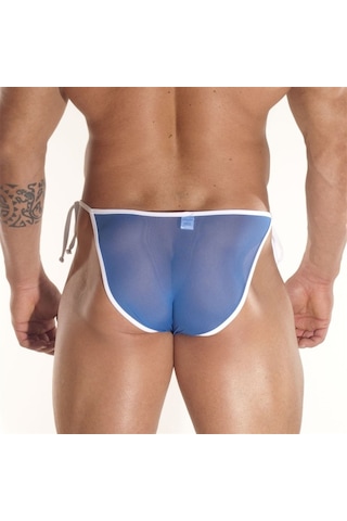 Don Moris Transparan Yandan Bağlı Erkek Slip (504390686) Mavi