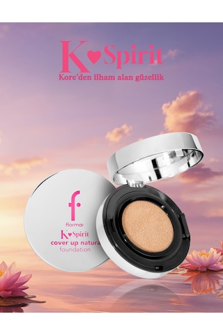 Flormar K-Spirit Cover Up Yüksek Kapatıcı & Uzun Süre Kalıcı Doğal Bitişli Fondöten 004 Latte