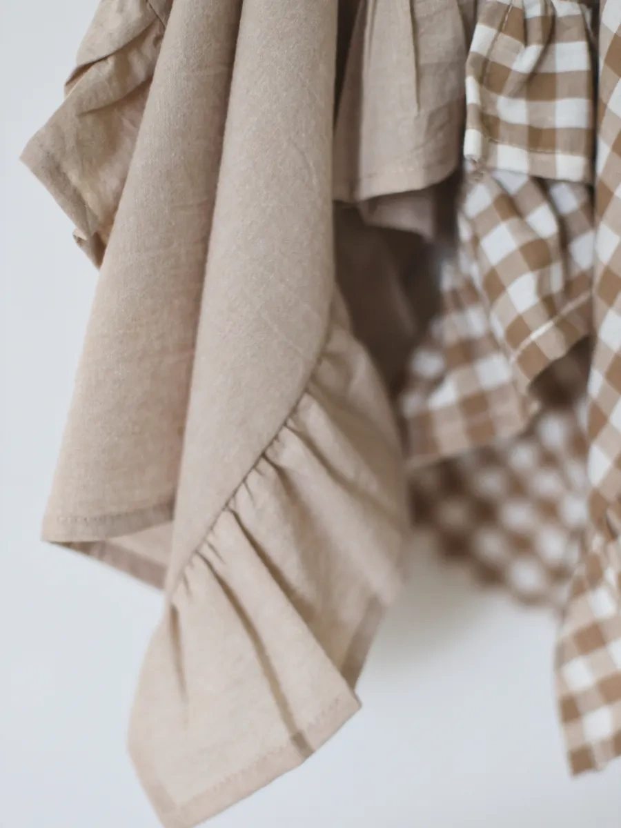 Home Lovers Fırfırlı Mutfak Havlusu Seti 2 Adet 275263930 Bej