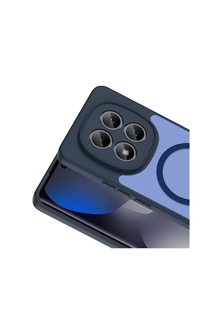 Maks Technology Redmi Note 15 Pro Plus Kılıf M-safe Şarj Özellikli Mkst Babet Kapak - Lacivert