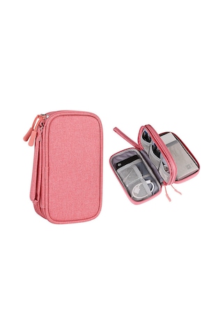 Yifomall Küçük Pembe Switch Saklama Çantası - Kaliteli Kumaş, Yumuşak Ve Dayanıklı, Trendy Tek Renk Tasarım